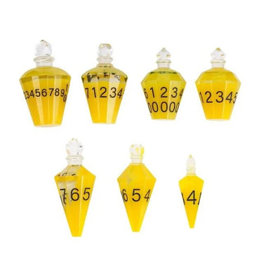 Yellow Potion Resin -  7pcs RPG Dice Set